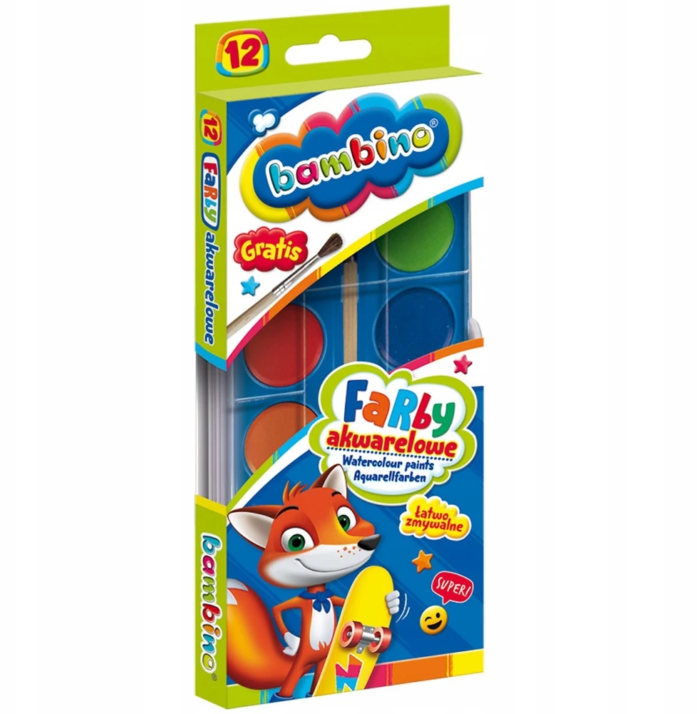 Akvarelė BAMBINO 5903235001857, 12 spalvų