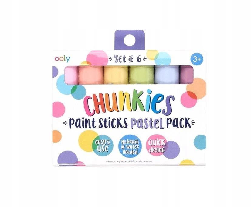 Farby w kredce pastelowe Ooly 6 vnt. farby vaikams Chunkies Paint Sticks