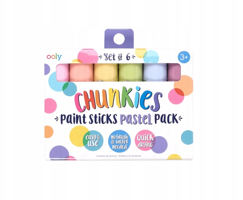 Farby w kredce pastelowe Ooly 6 vnt. farby vaikams Chunkies Paint Sticks