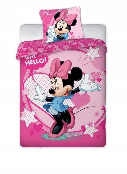 Faro Patalynė DWUSTRONNA BAWEŁNIANA 160x200 MYSZKA MINNIE MINI MOUSE RÓŻOWA