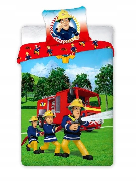 Faro Patalynė Strażak Sam 140x200 Pożar Ogień FIREMAN Straż Pożarna 27F