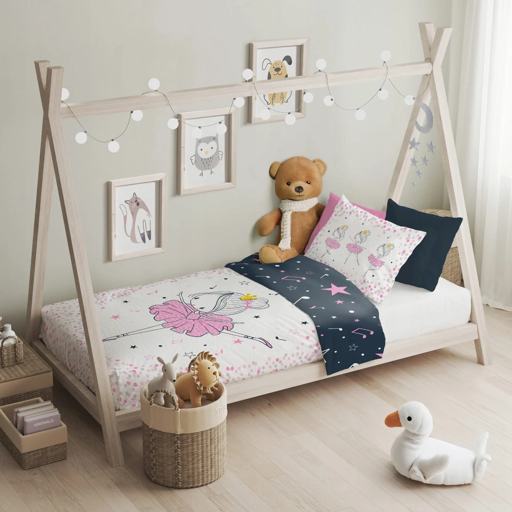 Faro vaikiškas patalynės komplektas Balerina 024, 100x135, 2 dalių