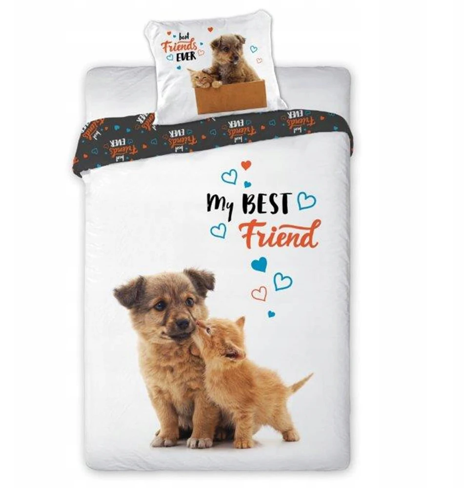 Faro Vaikiškas patalynės komplektas Best Friends, 140x200, 2 dalių