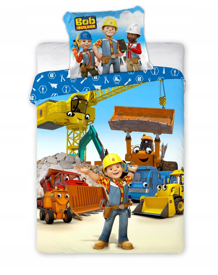 Faro Vaikiškas patalynės komplektas Bob the Builder 100x135, 2 dalių