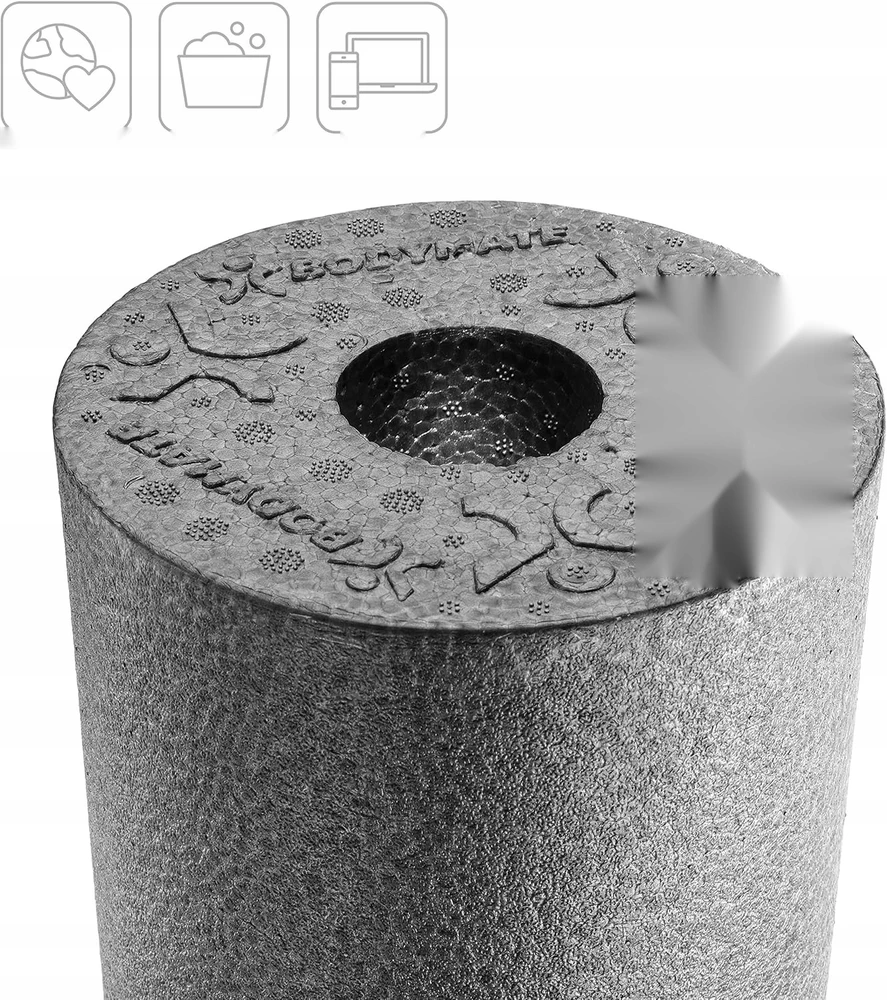 FASCIA ROLLER 30CM 15CM VIDUTINIO KIETIO MASAŽO ATSALAIDINĖ TRENIRUOTĖ