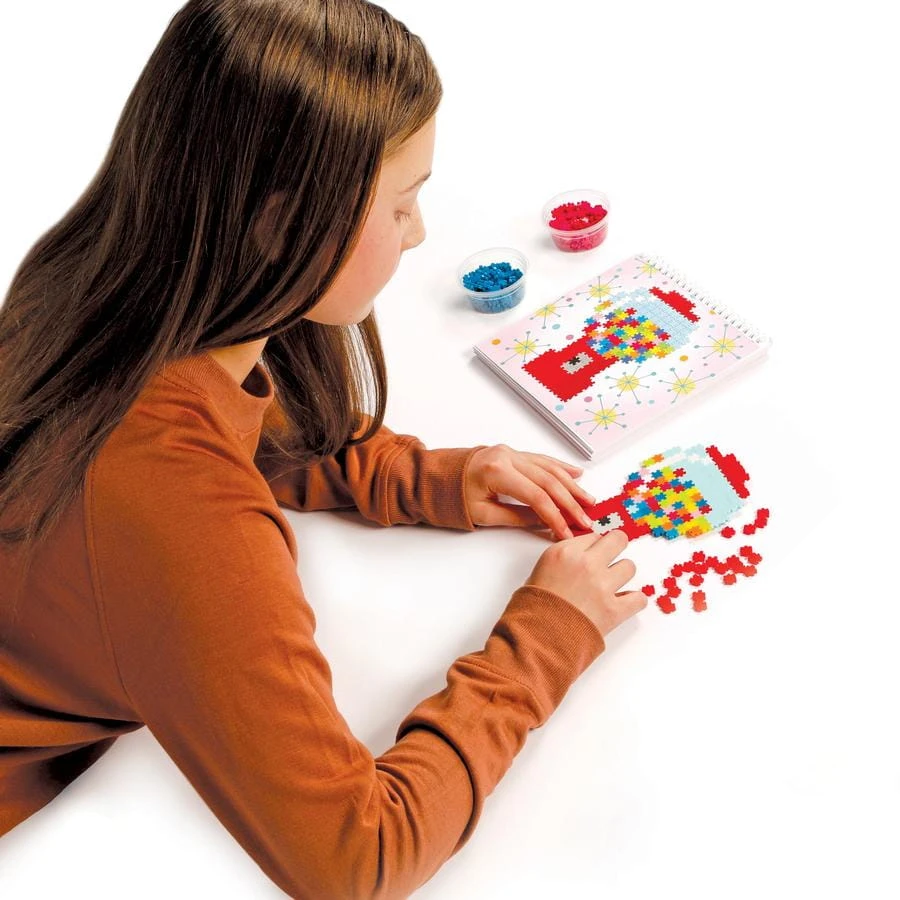 Fat Brain Toys 3000 vnt. „Jixelz Pixel“ galvosūkių rinkinys, vedlys, dėlionės plytelės, riebalų smegenų žaislas