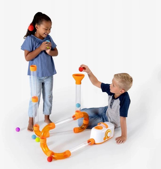 Fat Brain Toys Kamuoliukų pūstuvas su vamzdžiais ir jungtimis Fat Brain Toy „Air Toobz“