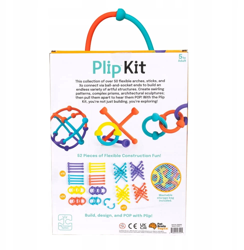 Fat Brain Toys Plip Kit – silikoninis konstruktorius