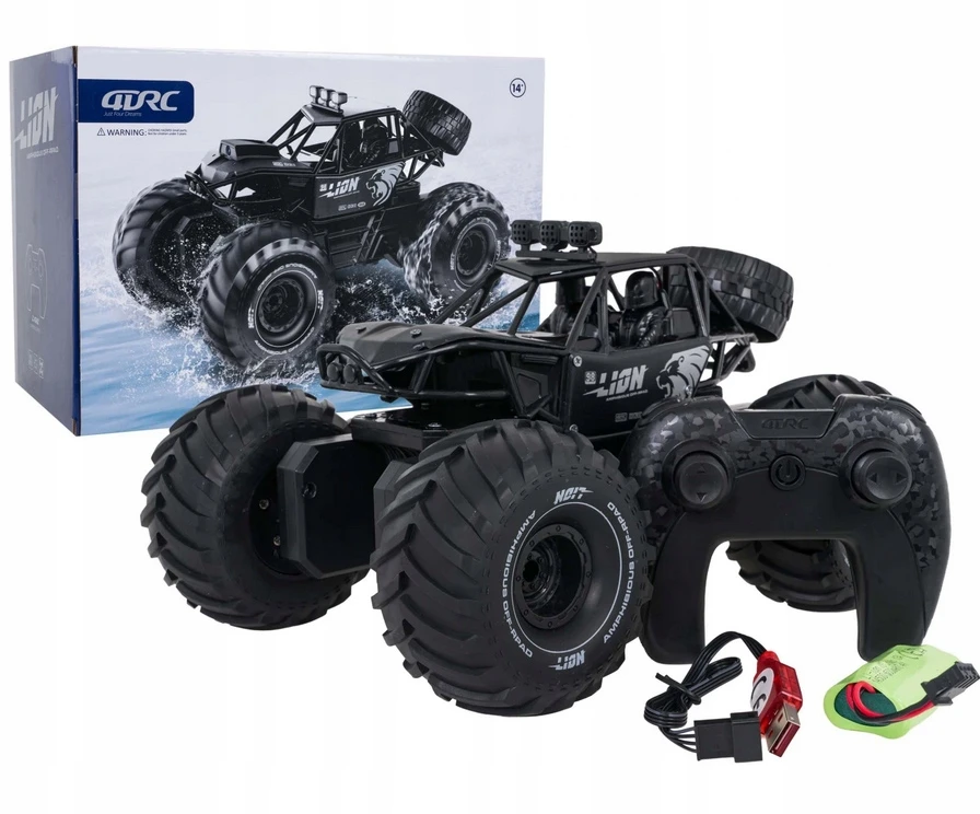 Fayee BEKEELĖS VALDYMAS AUTOMOBILIS AUTO RC 4X4 METAL AMPHIBIA 360° ATSPIRUS VANDENI
