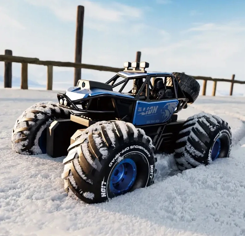 Fayee BEKEELĖS VALDYMAS AUTOMOBILIS AUTO RC 4X4 METAL AMPHIBIA 360° ATSPIRUS VANDENI
