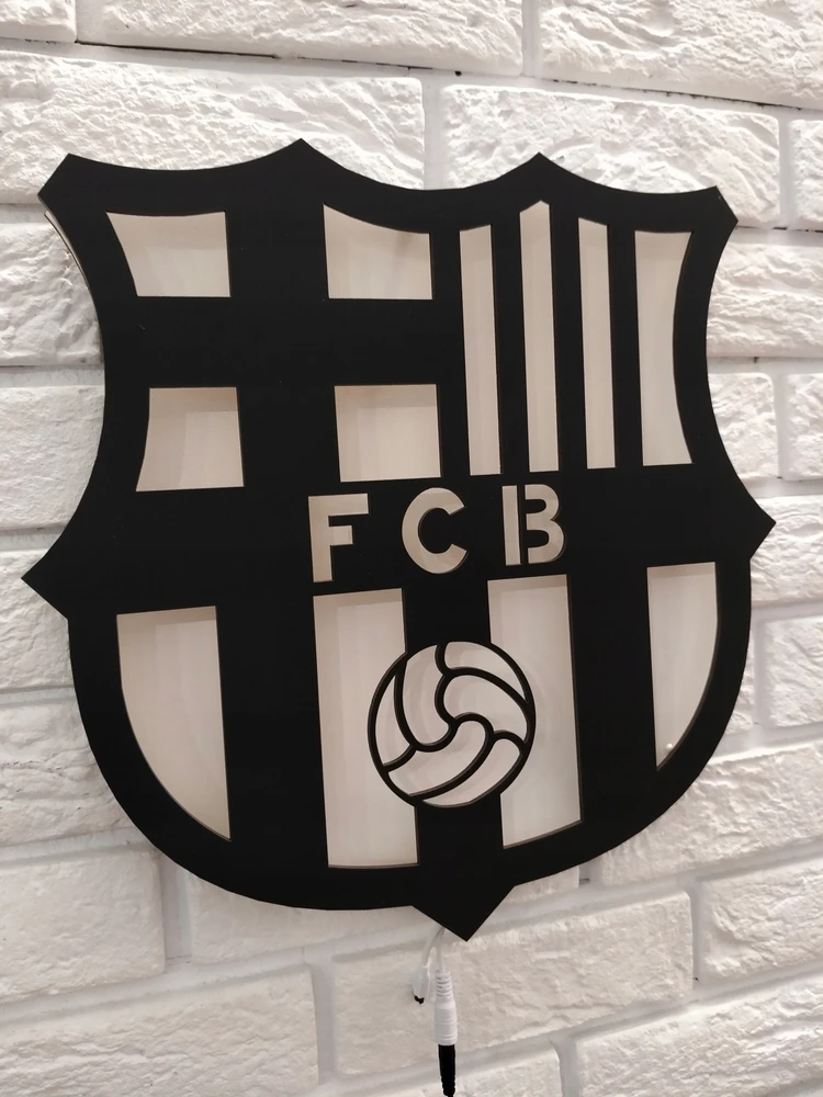 FC Barcelona Crest LED futbolo lempa dovanų naktinė lempa + NEMOKAMA