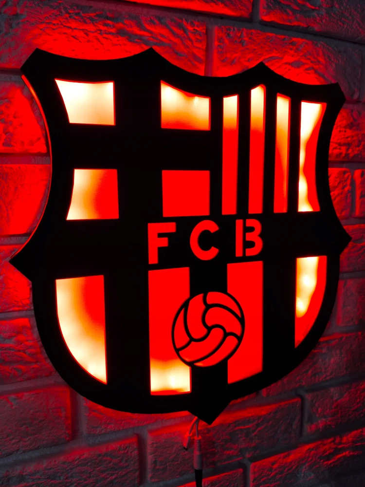 FC Barcelona Crest LED futbolo lempa dovanų naktinė lempa + NEMOKAMA
