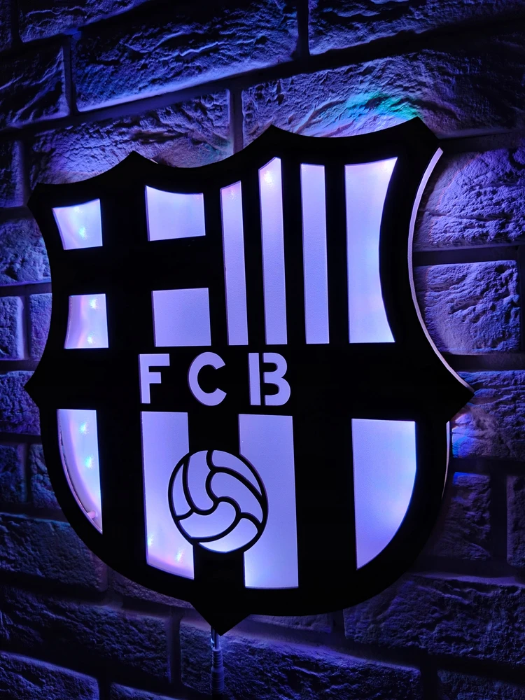 FC Barcelona Crest LED futbolo lempa dovanų naktinė lempa + NEMOKAMA
