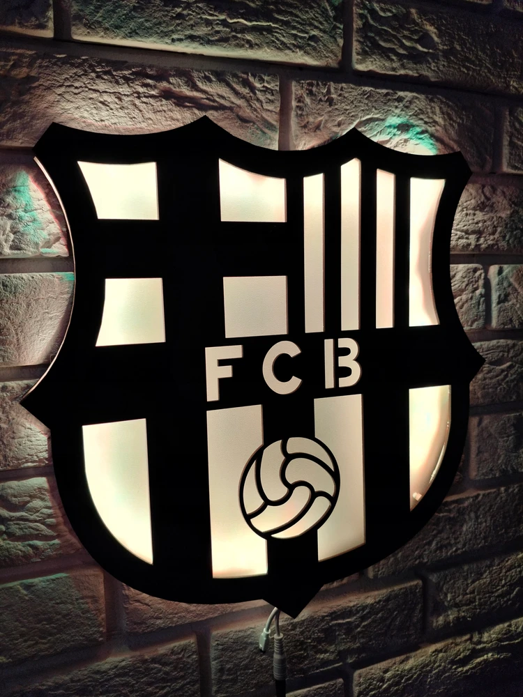 FC Barcelona Crest LED futbolo lempa dovanų naktinė lempa + NEMOKAMA