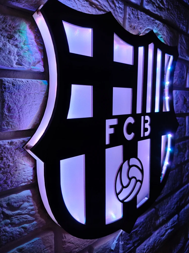 FC Barcelona Crest LED futbolo lempa dovanų naktinė lempa + NEMOKAMA