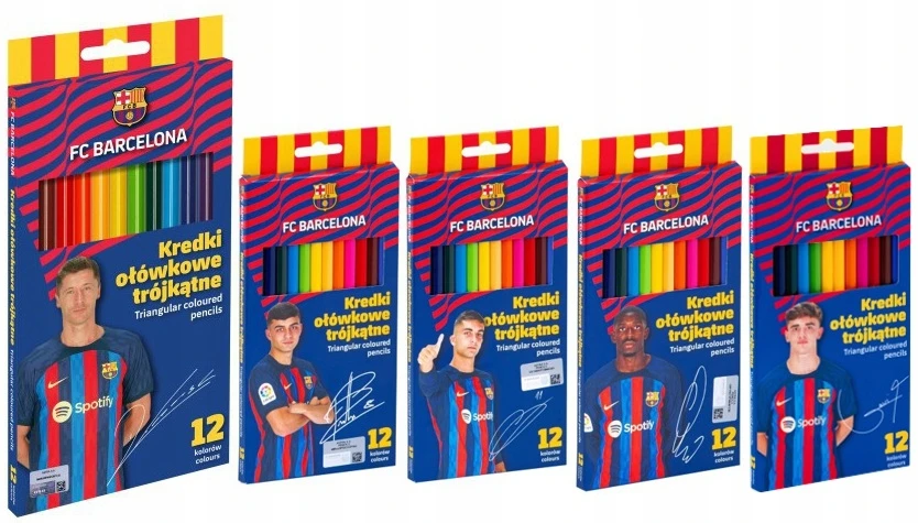 Fc Barcelona pieštukiniai dažai, 12 spalvų, Astra