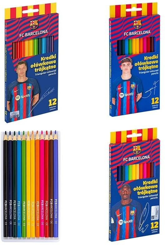 Fc Barcelona pieštukiniai dažai, 12 spalvų, Astra
