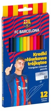 Fc Barcelona pieštukiniai dažai, 12 spalvų, Astra