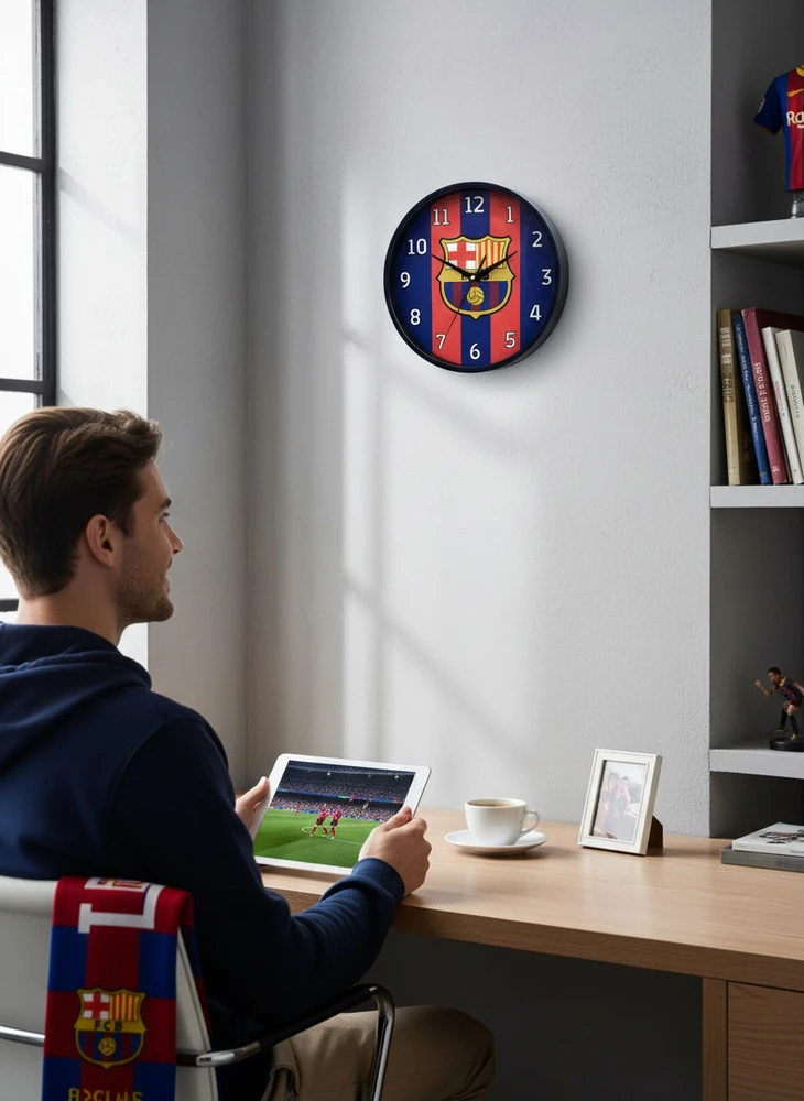 FC Barcelona sieninis laikrodis 25 cm rankinis Laliga Barca Fan