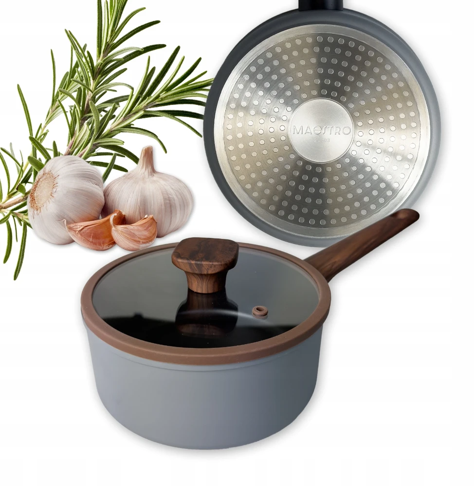 18cm saucepan su dangčiu, 1.9L MR-1211-18S MAESTRO pilkas