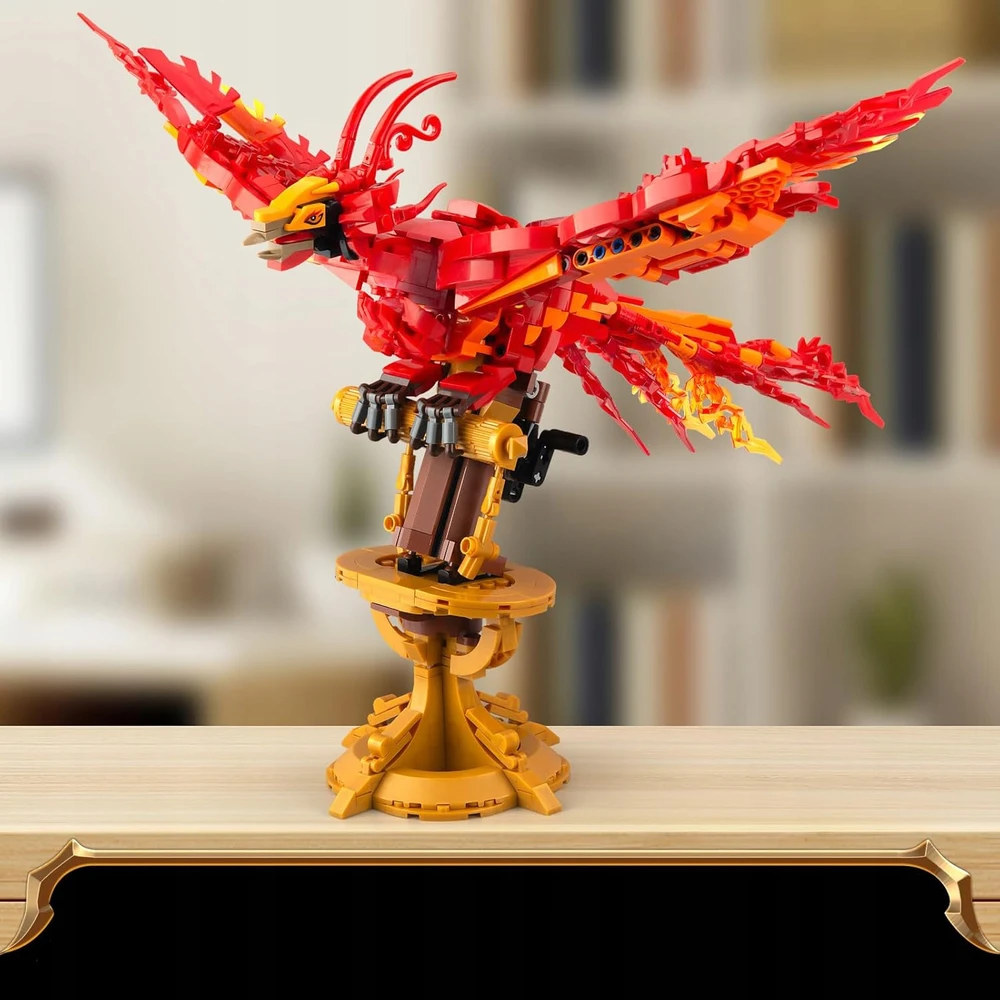 Feniks statybinės plytos | Statybinis rinkinys | 3d paukštis | 938 elementai