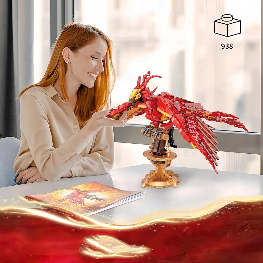 Feniks statybinės plytos | Statybinis rinkinys | 3d paukštis | 938 elementai