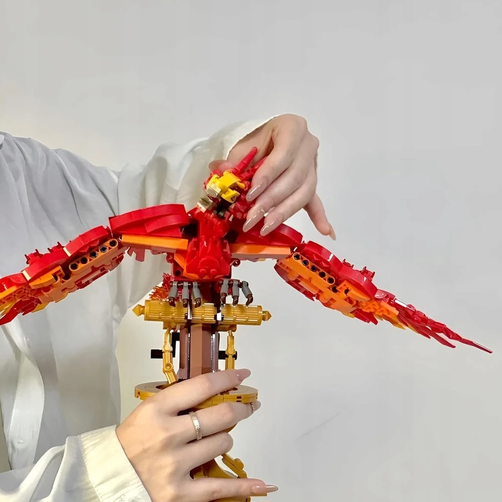 Feniks statybinės plytos | Statybinis rinkinys | 3d paukštis | 938 elementai