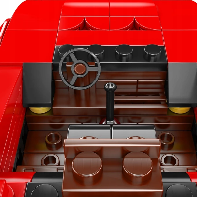 Ferrari F40 - Mould King blokuoja 27038 greičio čempionų rinkinį + vitrina