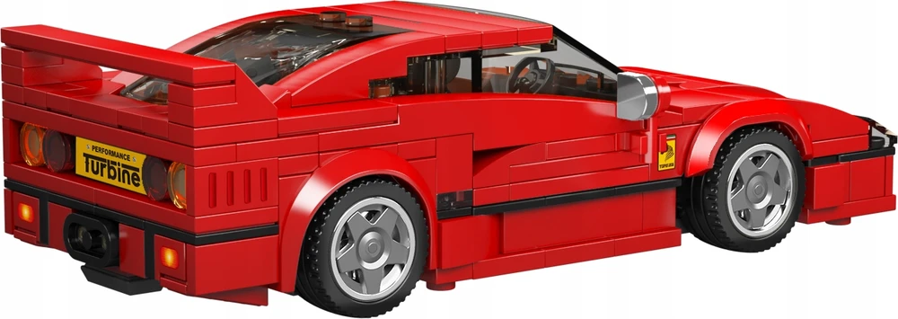 Ferrari F40 - Mould King blokuoja 27038 greičio čempionų rinkinį + vitrina