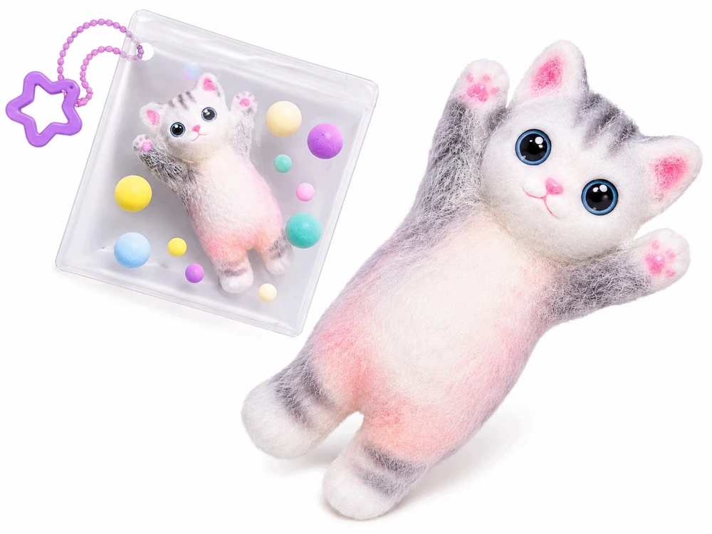Fest KATĖS LETENĖS ANTISTRESAS SQUISHY DIY RINKINYS, SKIRTAS VAIKAMS GAMINTI SQUISH