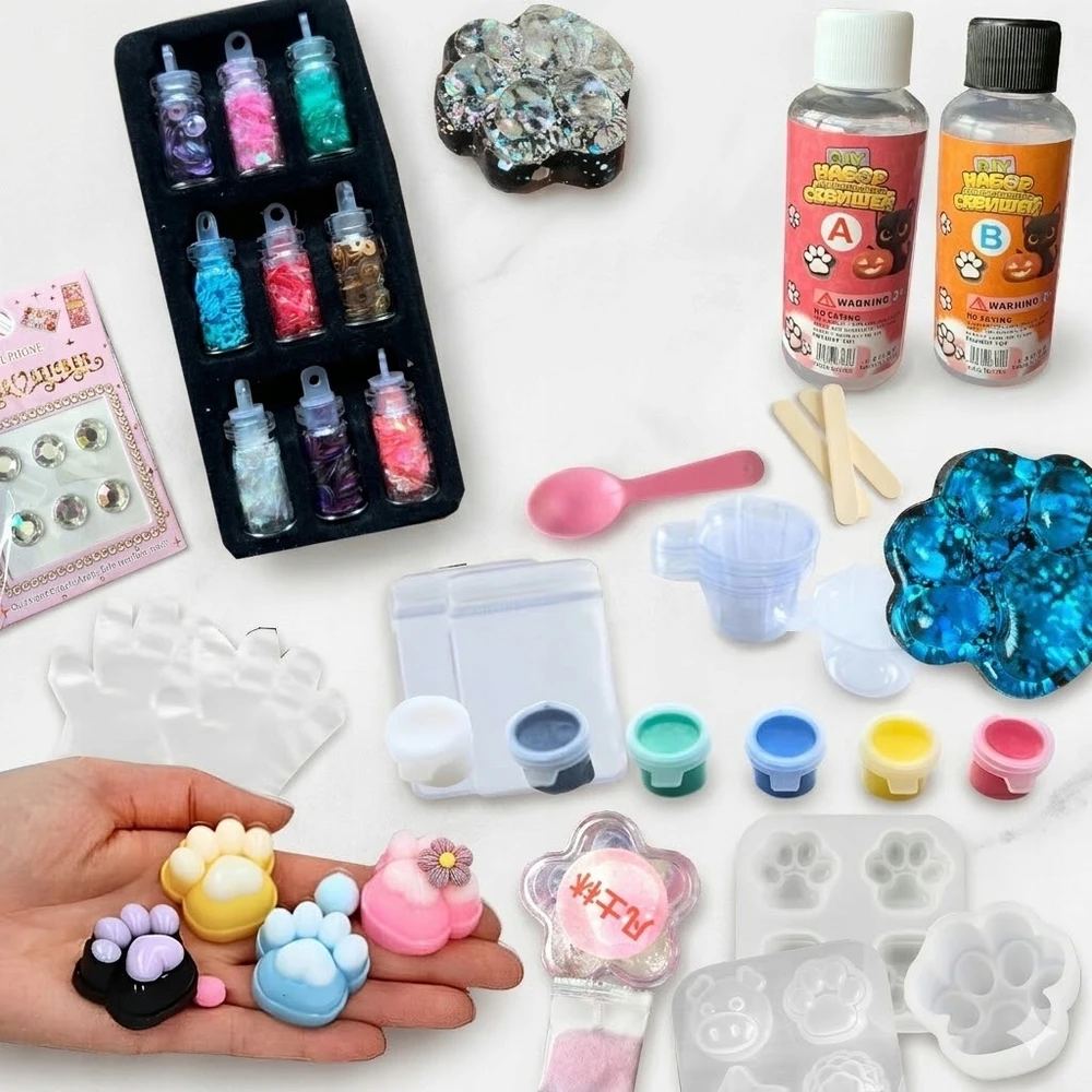Fest SLIME SLIME RINKINYS SU GLITTER katės letenėle DIY 69 vnt + NEMOKAMAI