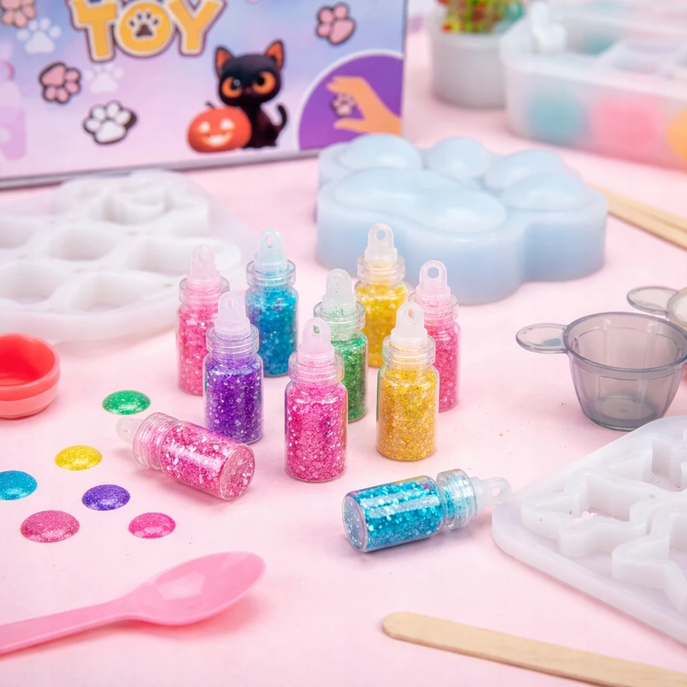 Fest SLIME SLIME RINKINYS SU GLITTER katės letenėle DIY 69 vnt + NEMOKAMAI