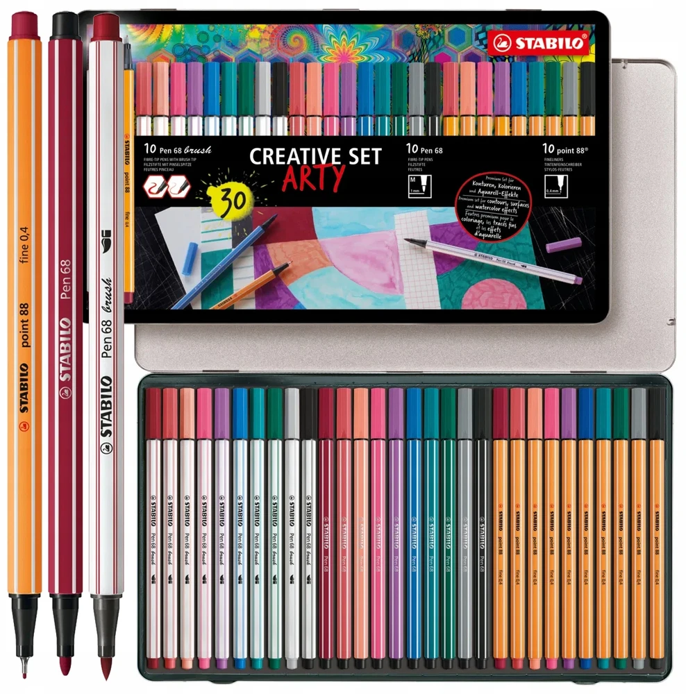 Feutru rinkinys - STABILO - ARTY - Pen 68 - Pen 68 - Point 88 - Daugiaspalvis
