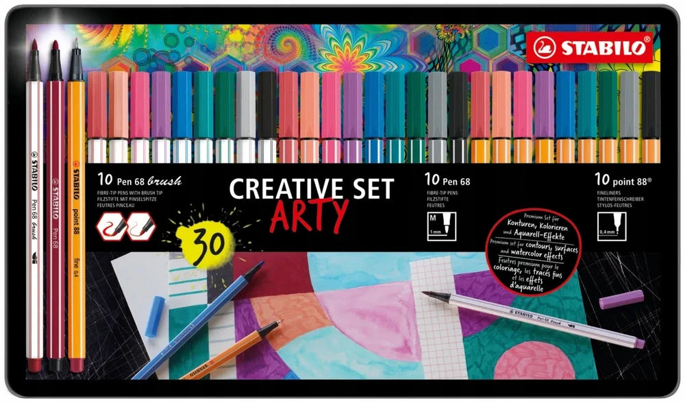 Feutru rinkinys - STABILO - ARTY - Pen 68 - Pen 68 - Point 88 - Daugiaspalvis