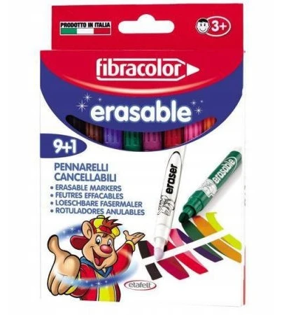 Fibracolor Ištrinami flomasteriai vaikams, 10 vnt.