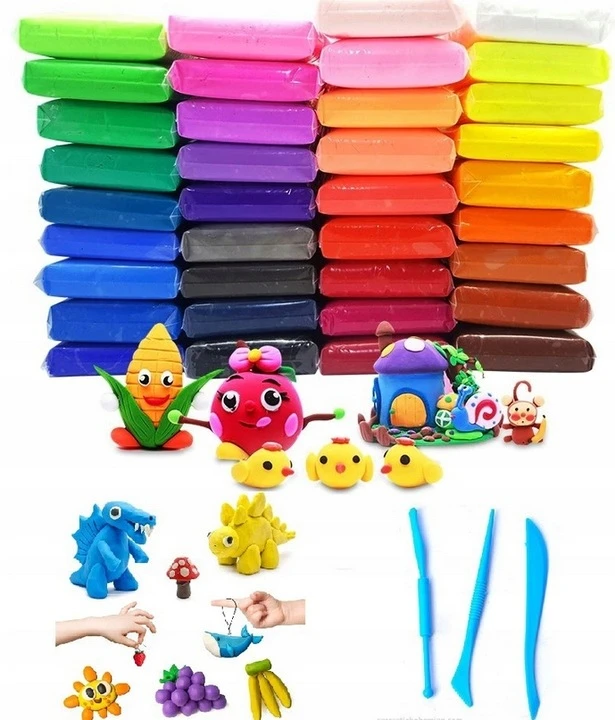 Fiesta 96 vnt MAGICAL PLASTICINE SENSO POLIMERINIS MOLIS PUTŲ MASĖ VAIKAMS