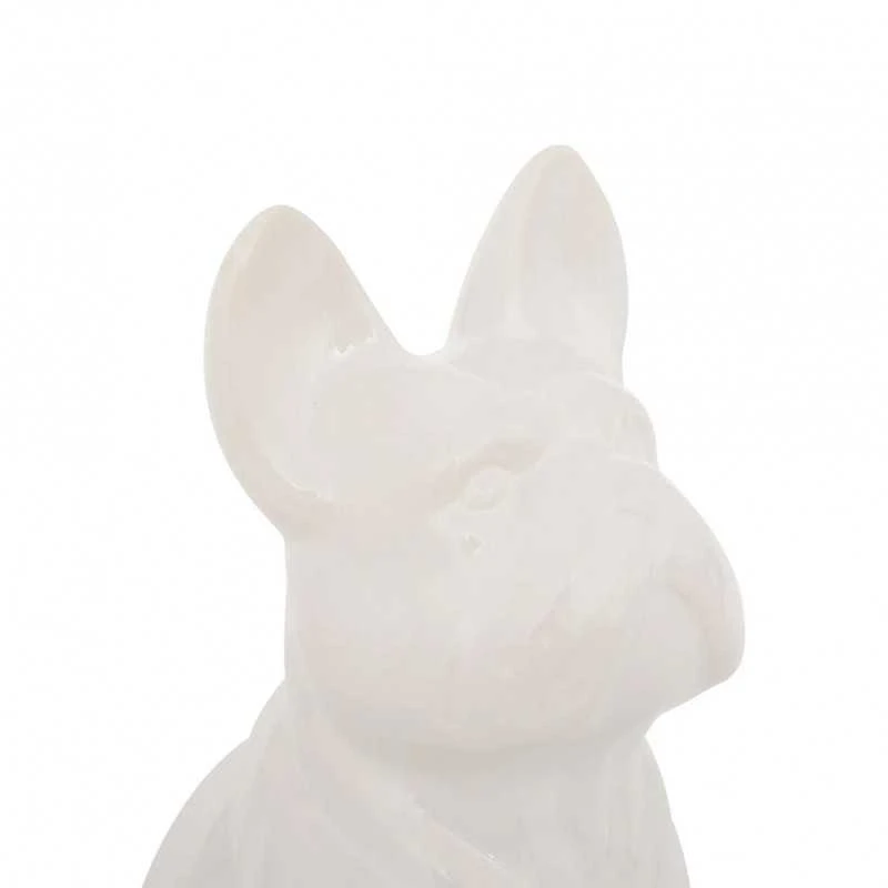 Figūrėlė keramikinė Buldogas baltos sp. 23,5x18x12 cm Atmosphera 168329D