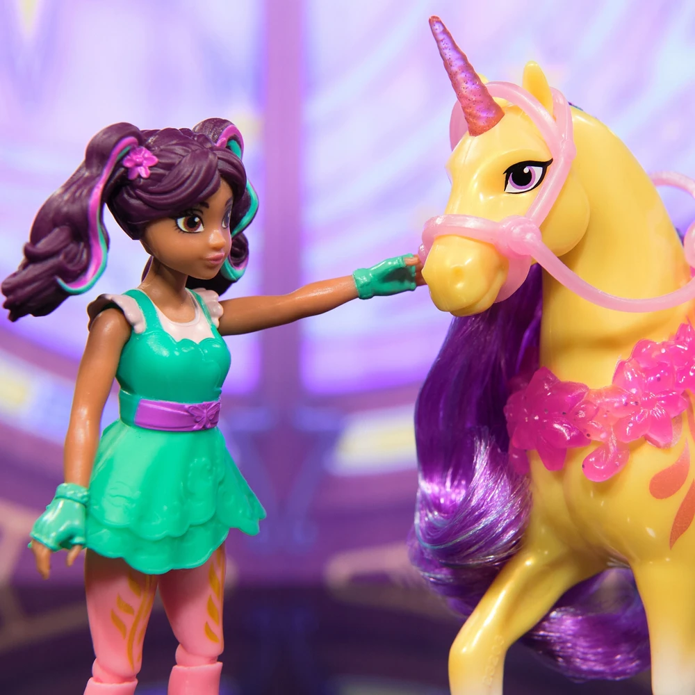 Figūrėlių rinkinys Spin Master Unicorn Academy Ava & Leaf, geltonas