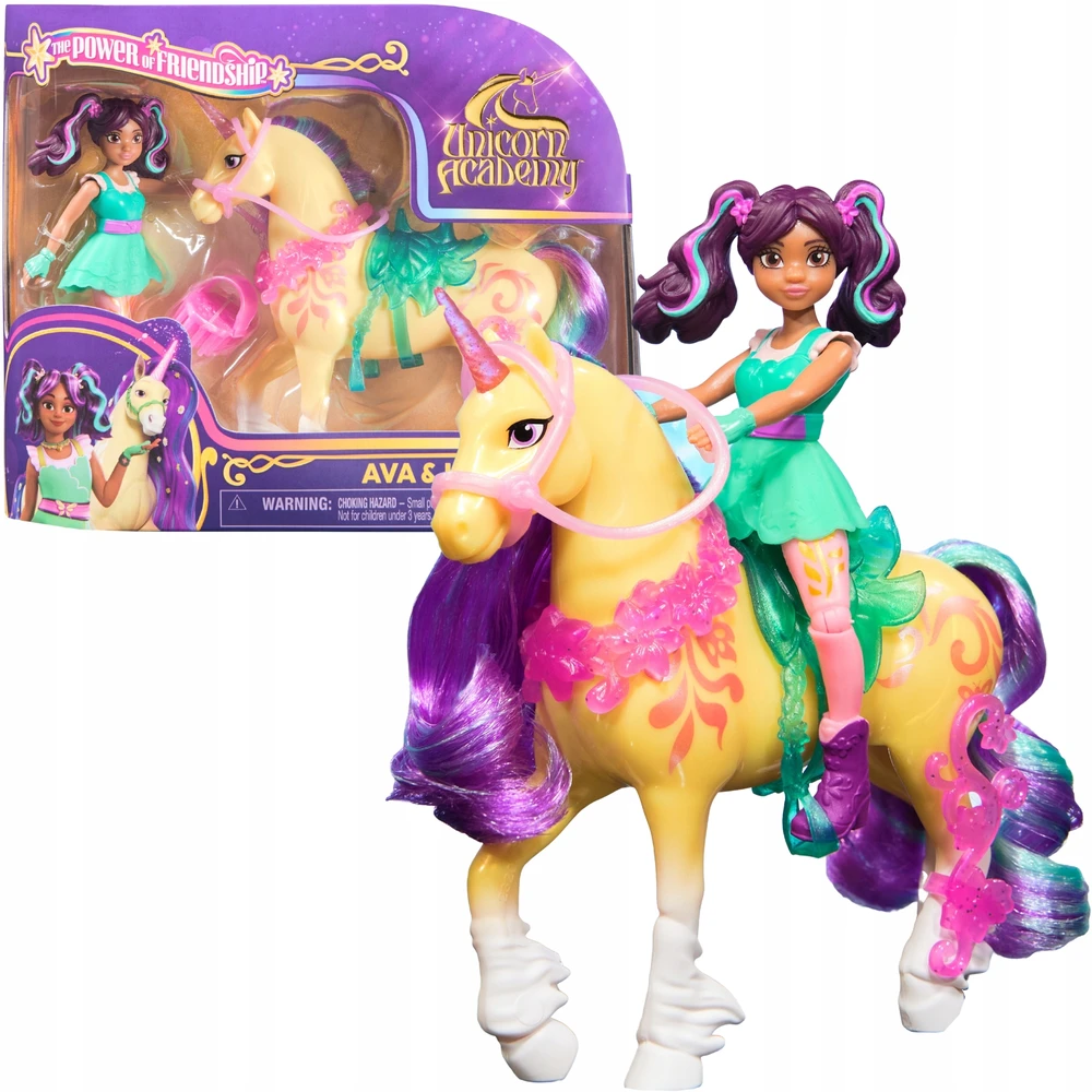 Figūrėlių rinkinys Spin Master Unicorn Academy Ava & Leaf, geltonas