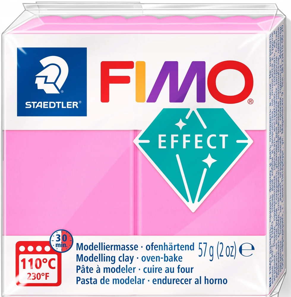 Fimo 57 g polimerinė masė - Neoninis efektas - Fuksia