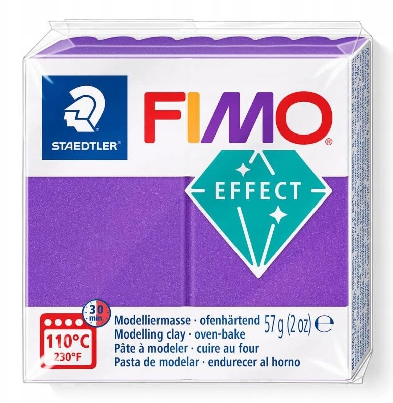 Fimo Effect modelinas, violetinis metalinis, 57g