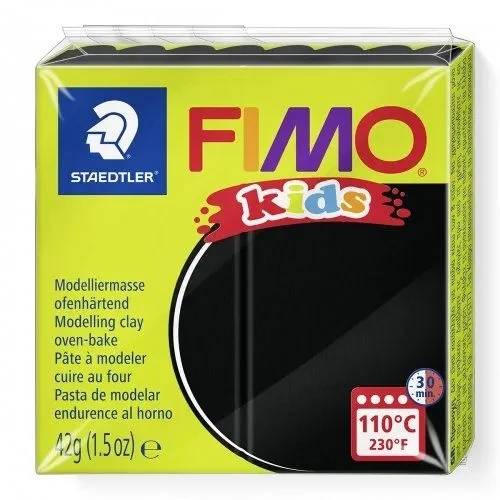 Fimo Kids juoda modeliuojamoji masė vaikams nuo 8 metų - 42g