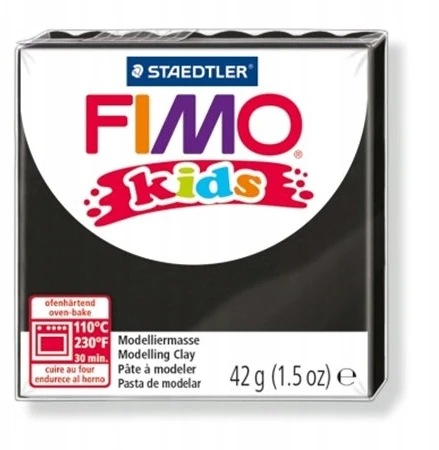 Fimo Kids juoda modeliuojamoji masė vaikams nuo 8 metų - 42g