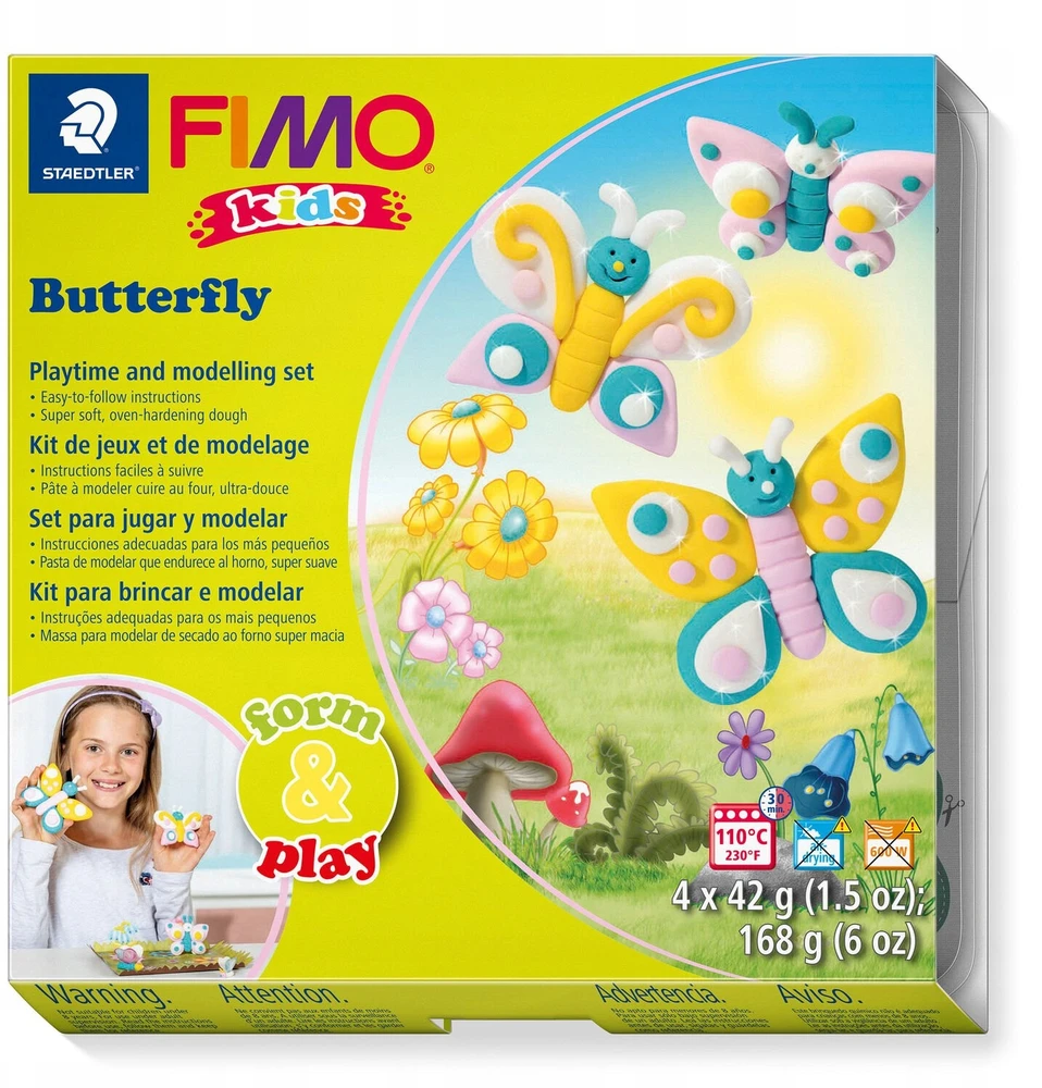 Fimo Kids masė modelinimui - 4 spalvos, 4x42g