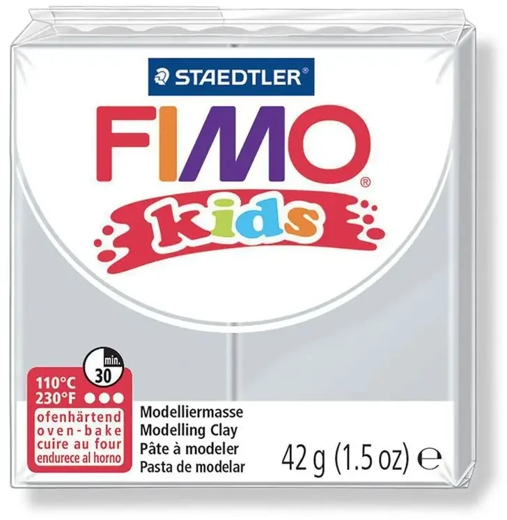Fimo Kids Polimerinis molis vaikams Fimo, šviesiai pilkos spalvos, 42 g