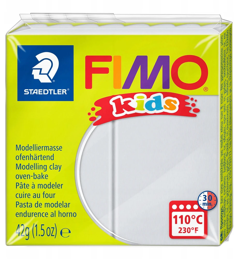 Fimo Kids Polimerinis molis vaikams Fimo, šviesiai pilkos spalvos, 42 g