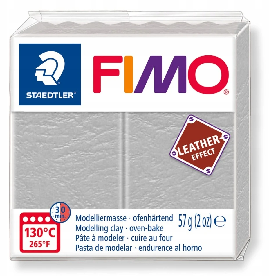 Modelinas FIMO, odos efektas, 57 g, šviesiai pilka sp.