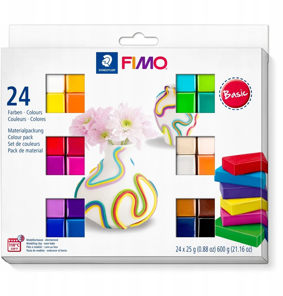 FIMO – minkštas rinkinys 24x25g, pagrindinis (8023 C24-1)