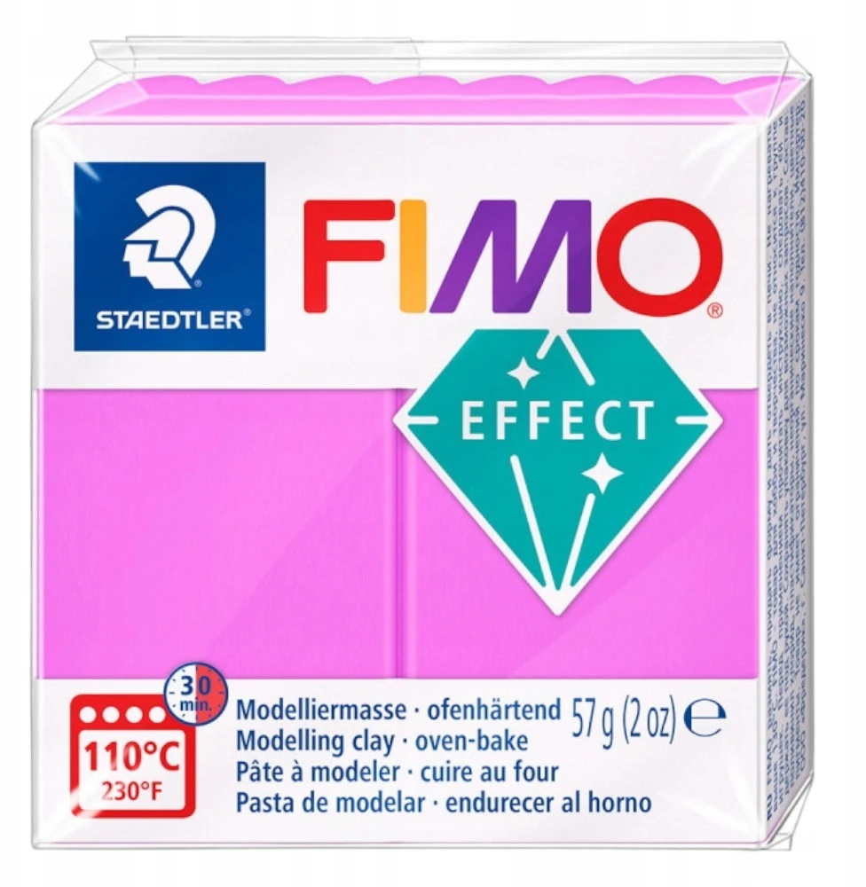 Fimo Polimerinė tešla 57 g - Neoninis efektas - Violetinė