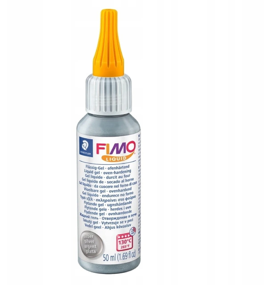 Fimo skystis - FIMO - Sidabras - 50ml - Kietėjimo gelis krosnyje - Daugiakartis kūrybinis naudojimas